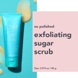 TULA So Polished Exfoliating Sugar Scrub Face Wash 2.9oz New NWT